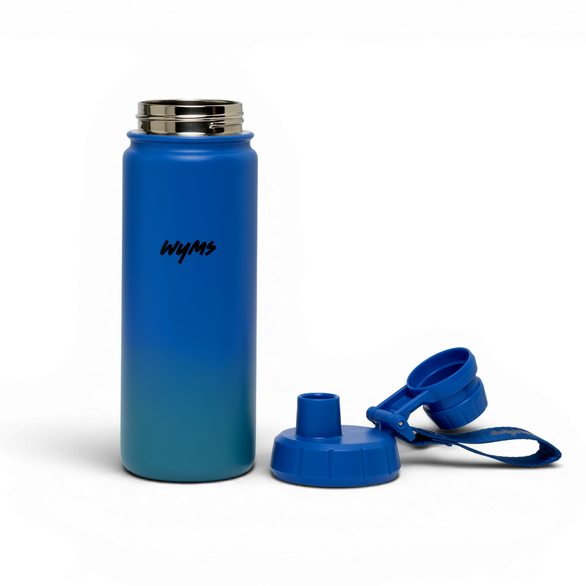 wyms Edelstahl Trinkflasche Fade Blue – 500 ml, 100 % dicht, BPA-frei