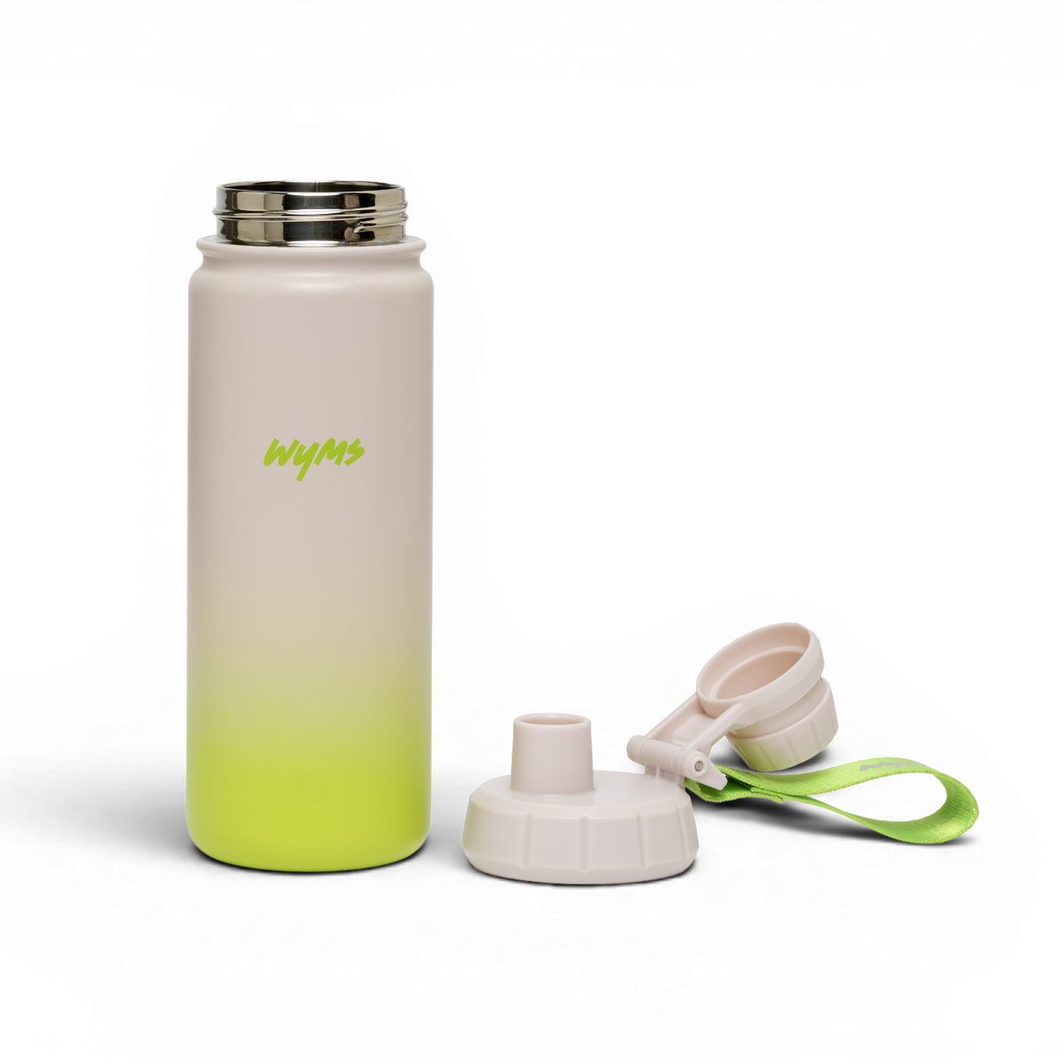 wyms Edelstahl Trinkflasche Fade Green – 500 ml, 100 % dicht, BPA-frei