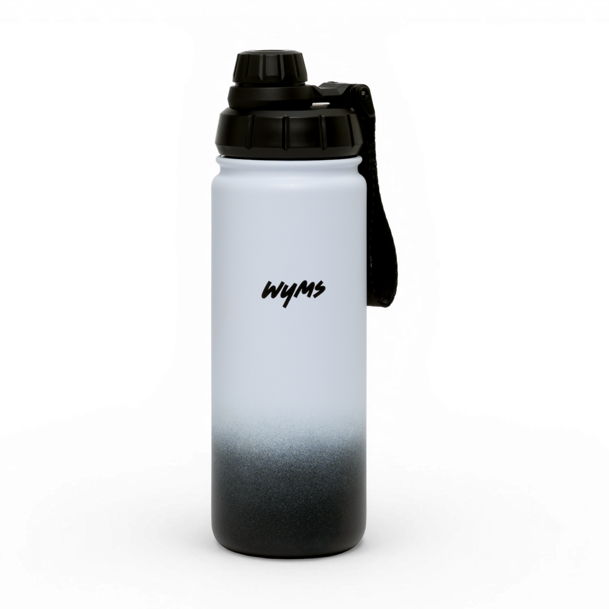 wyms Edelstahl Trinkflasche Fade Black – 500 ml, 100 % dicht, BPA-frei